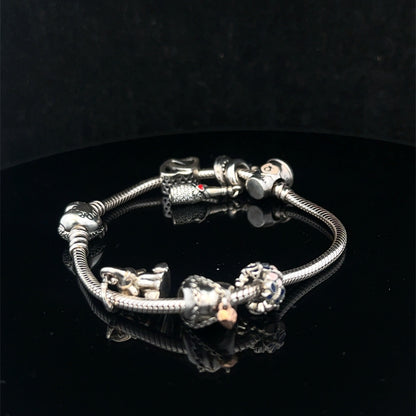 Silver pandora charm bracelet 35g (sh27110b)