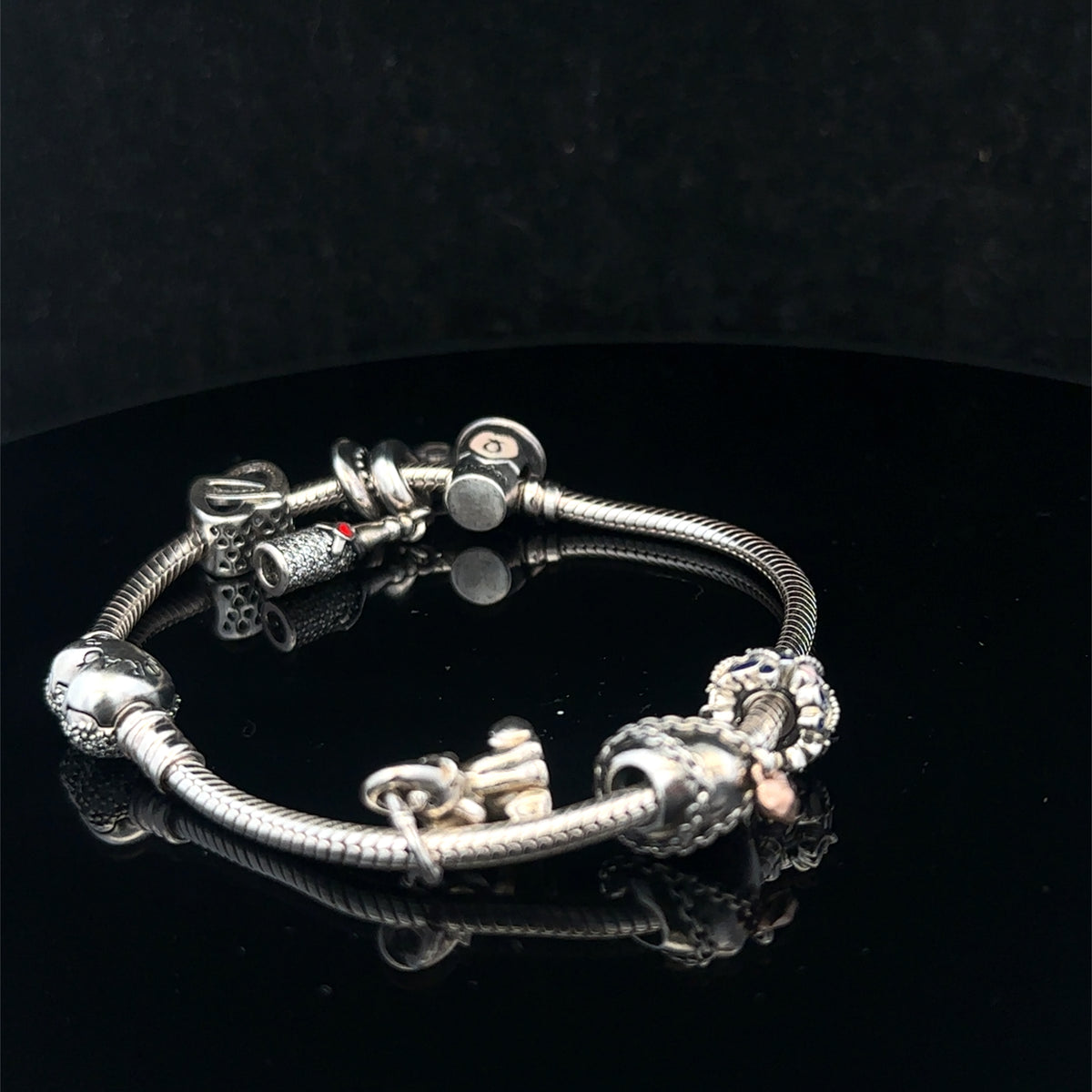 Silver pandora charm bracelet 35g (sh27110b)