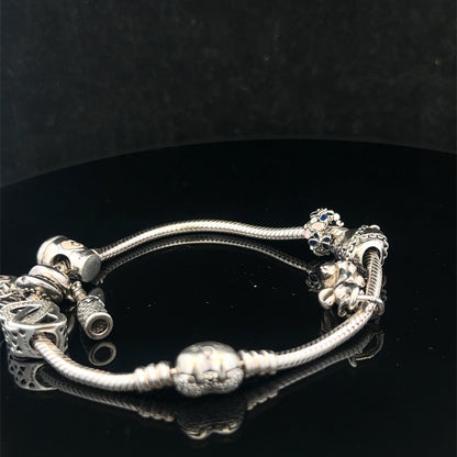 Silver pandora charm bracelet 35g (sh27110b)