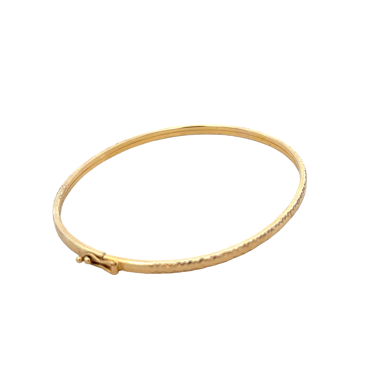 9ct yellow gold bangle 3.6g (sh25611l)
