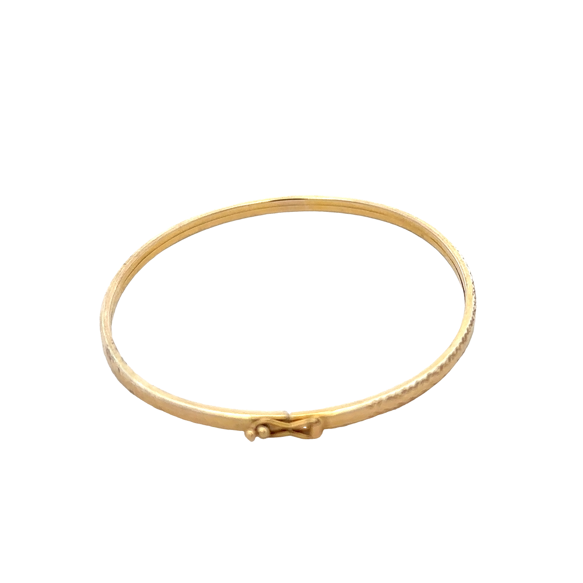 9ct yellow gold bangle 3.6g (sh25611l)
