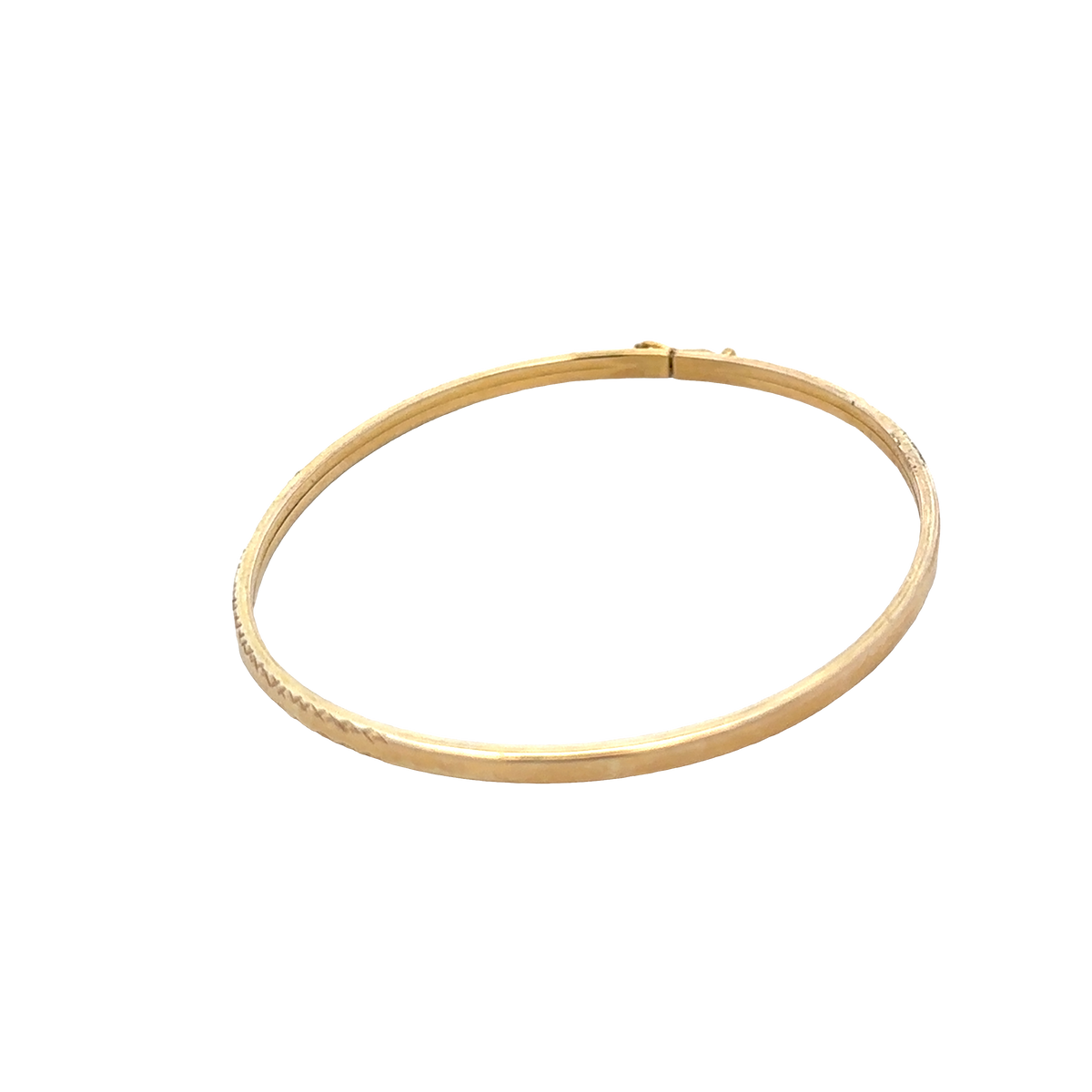 9ct yellow gold bangle 3.6g (sh25611l)