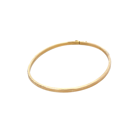 9ct yellow gold bangle 3.6g (sh25611l)