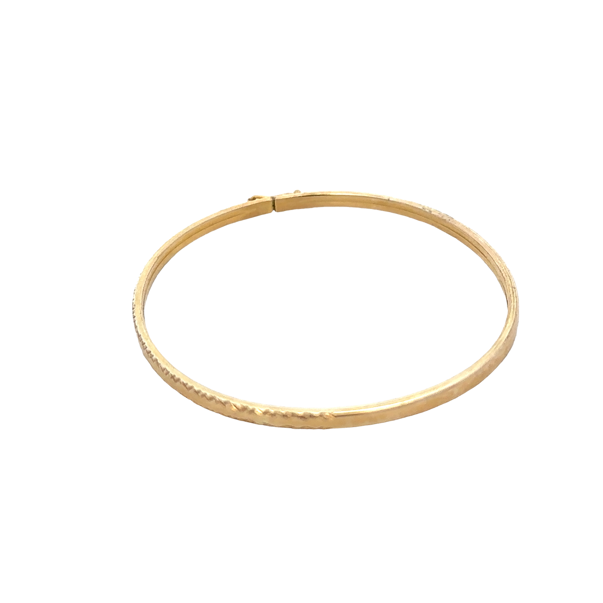 9ct yellow gold bangle 3.6g (sh25611l)