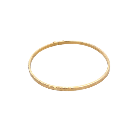 9ct yellow gold bangle 3.6g (sh25611l)