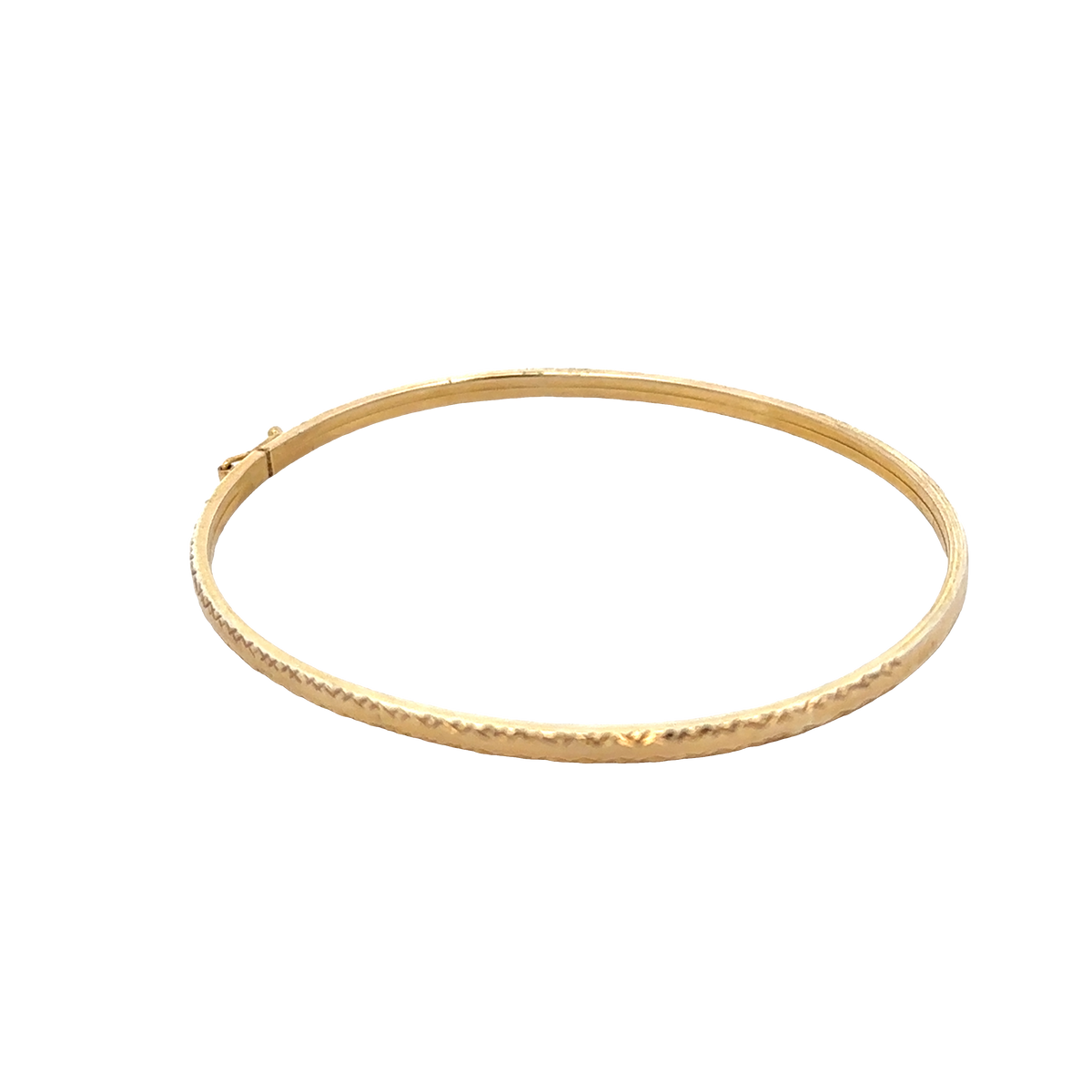 9ct yellow gold bangle 3.6g (sh25611l)