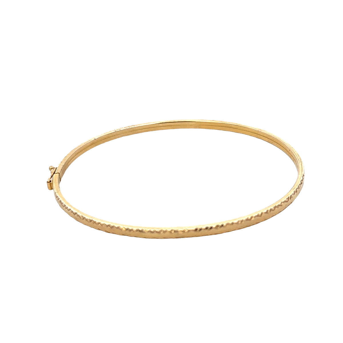 9ct yellow gold bangle 3.6g (sh25611l)