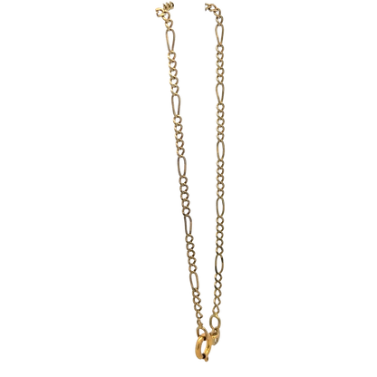 9ct yellow gold figaro bracelet 2g (sh27603b)