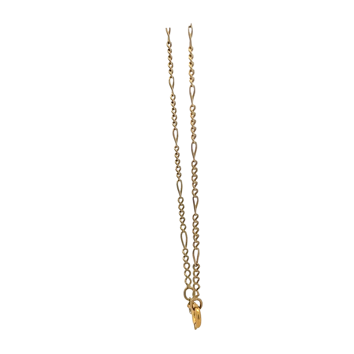 9ct yellow gold figaro bracelet 2g (sh27603b)