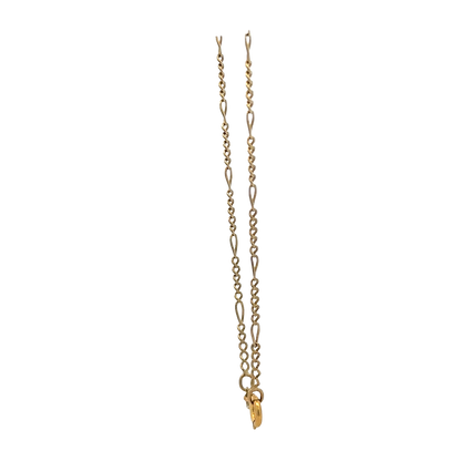 9ct yellow gold figaro bracelet 2g (sh27603b)