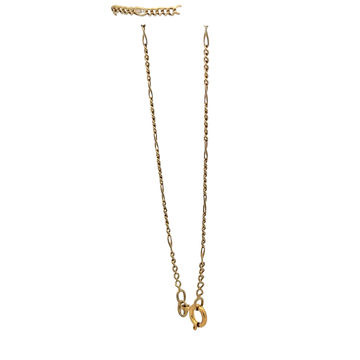 9ct yellow gold figaro bracelet 2g (sh27603b)