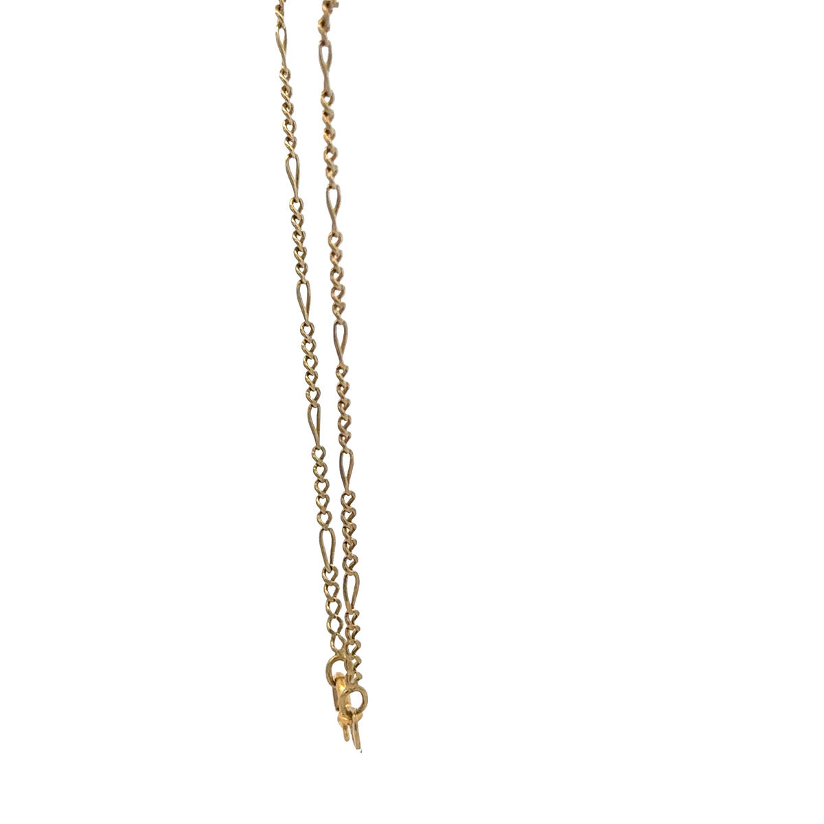 9ct yellow gold figaro bracelet 2g (sh27603b)