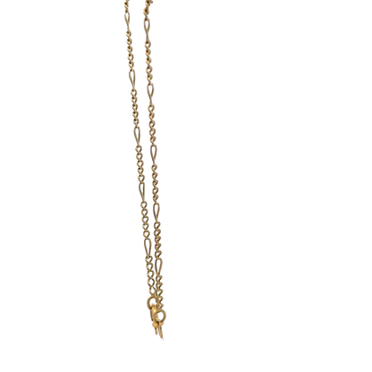9ct yellow gold figaro bracelet 2g (sh27603b)