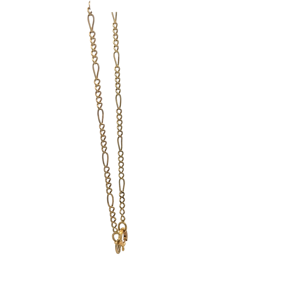 9ct yellow gold figaro bracelet 2g (sh27603b)