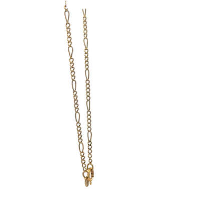 9ct yellow gold figaro bracelet 2g (sh27603b)