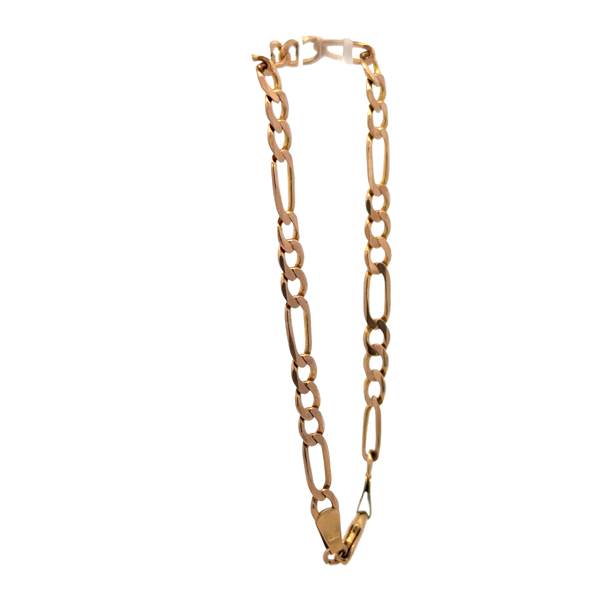 9ct yellow gold figaro bracelet 3.7g (sh26924b)