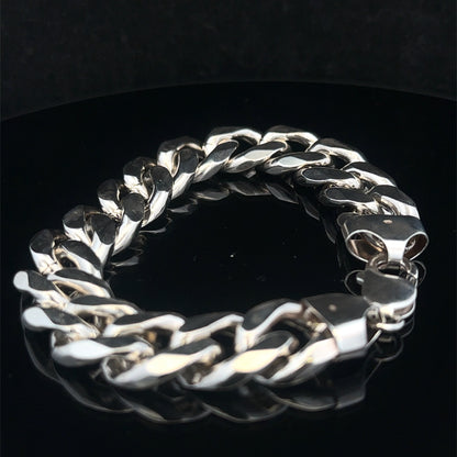 Silver curb bracelet 88.9g (sh27992b)