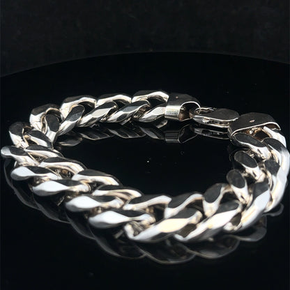 Silver curb bracelet 88.9g (sh27992b)