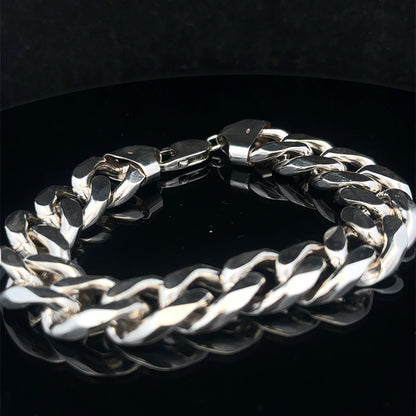 Silver curb bracelet 88.9g (sh27992b)