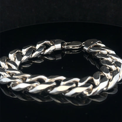 Silver curb bracelet 88.9g (sh27992b)