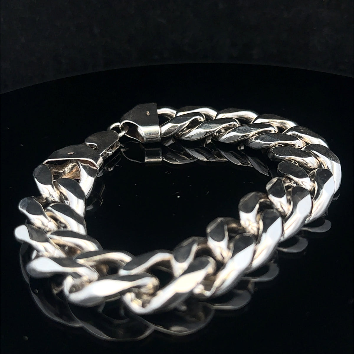 Silver curb bracelet 88.9g (sh27992b)