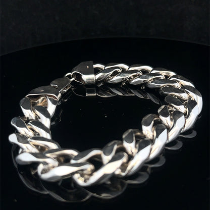 Silver curb bracelet 88.9g (sh27992b)