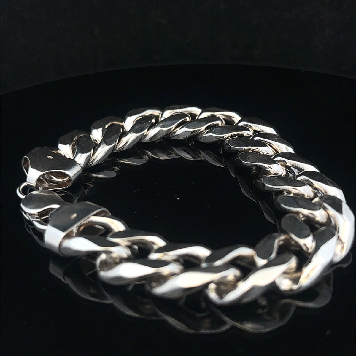 Silver curb bracelet 88.9g (sh27992b)