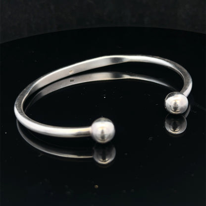 Silver torque bangle 18.7g (sh27029b)