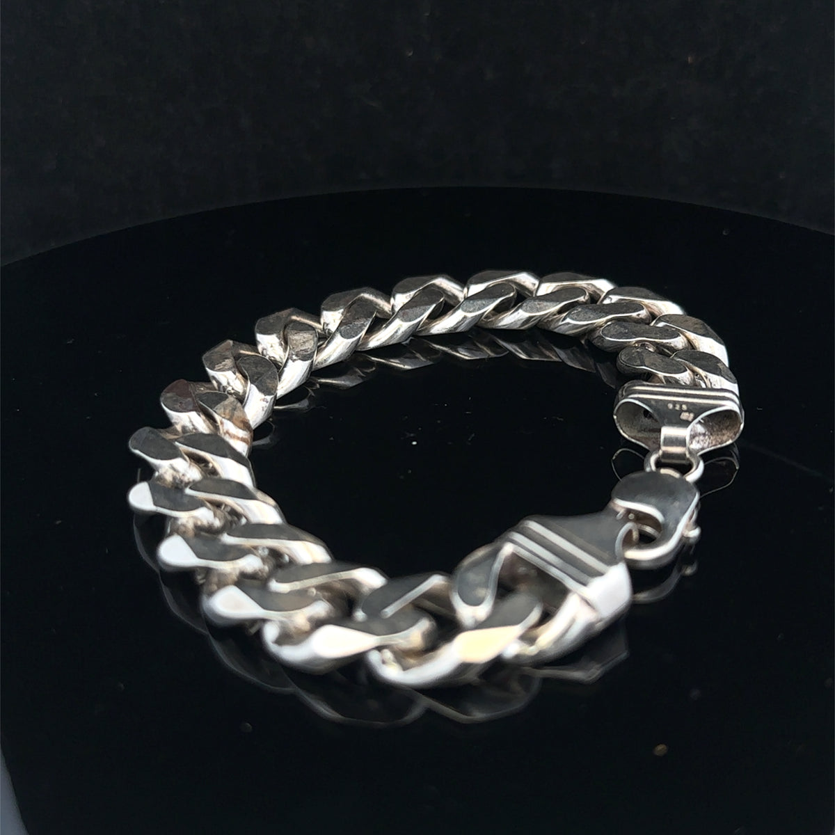 Silver curb bracelet 68.4g (sh26227b)