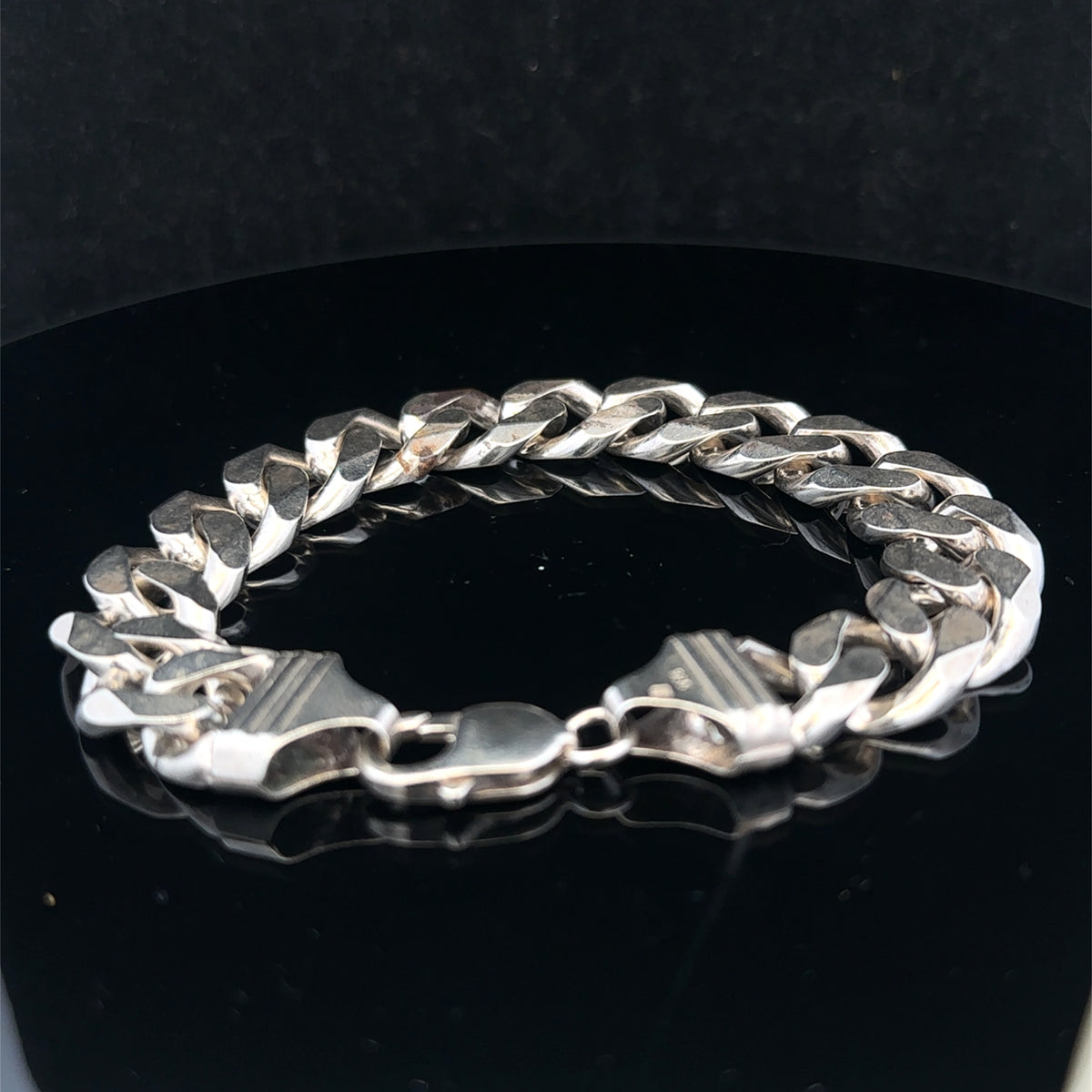 Silver curb bracelet 68.4g (sh26227b)