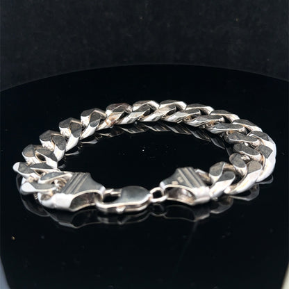 Silver curb bracelet 68.4g (sh26227b)