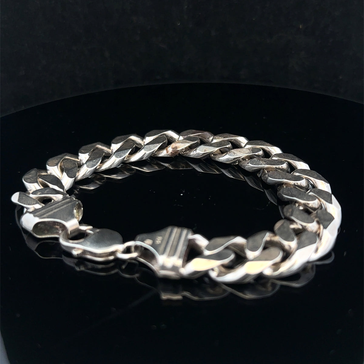 Silver curb bracelet 68.4g (sh26227b)