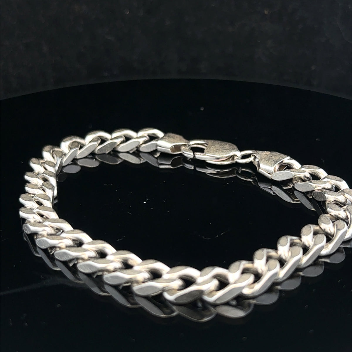 Silver curb bracelet 33.2g (sh26907b)