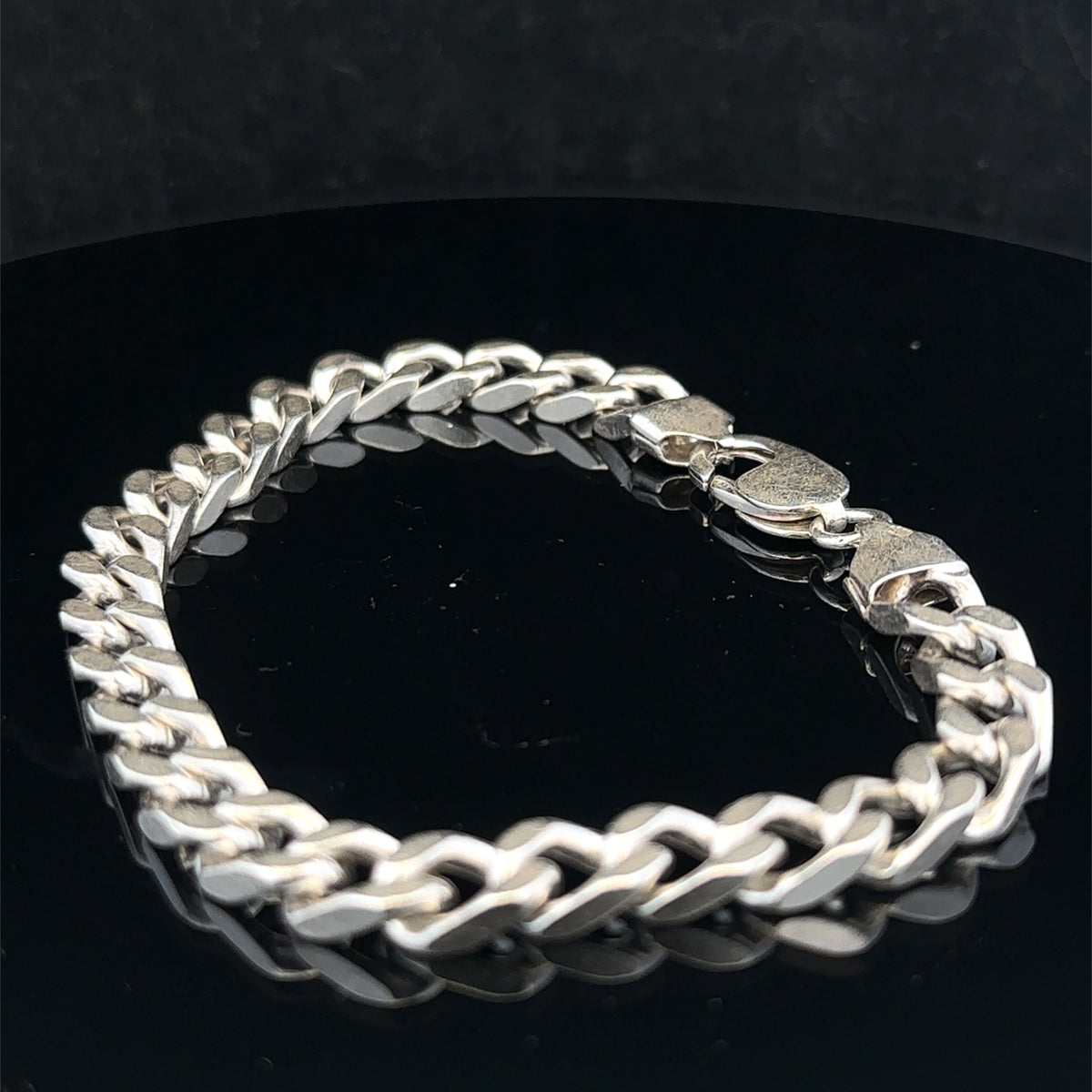 Silver curb bracelet 33.2g (sh26907b)