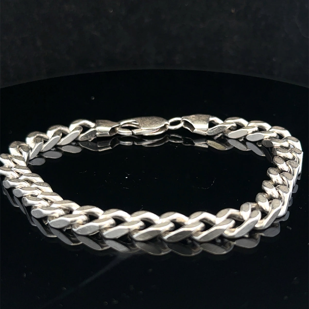Silver curb bracelet 33.2g (sh26907b)