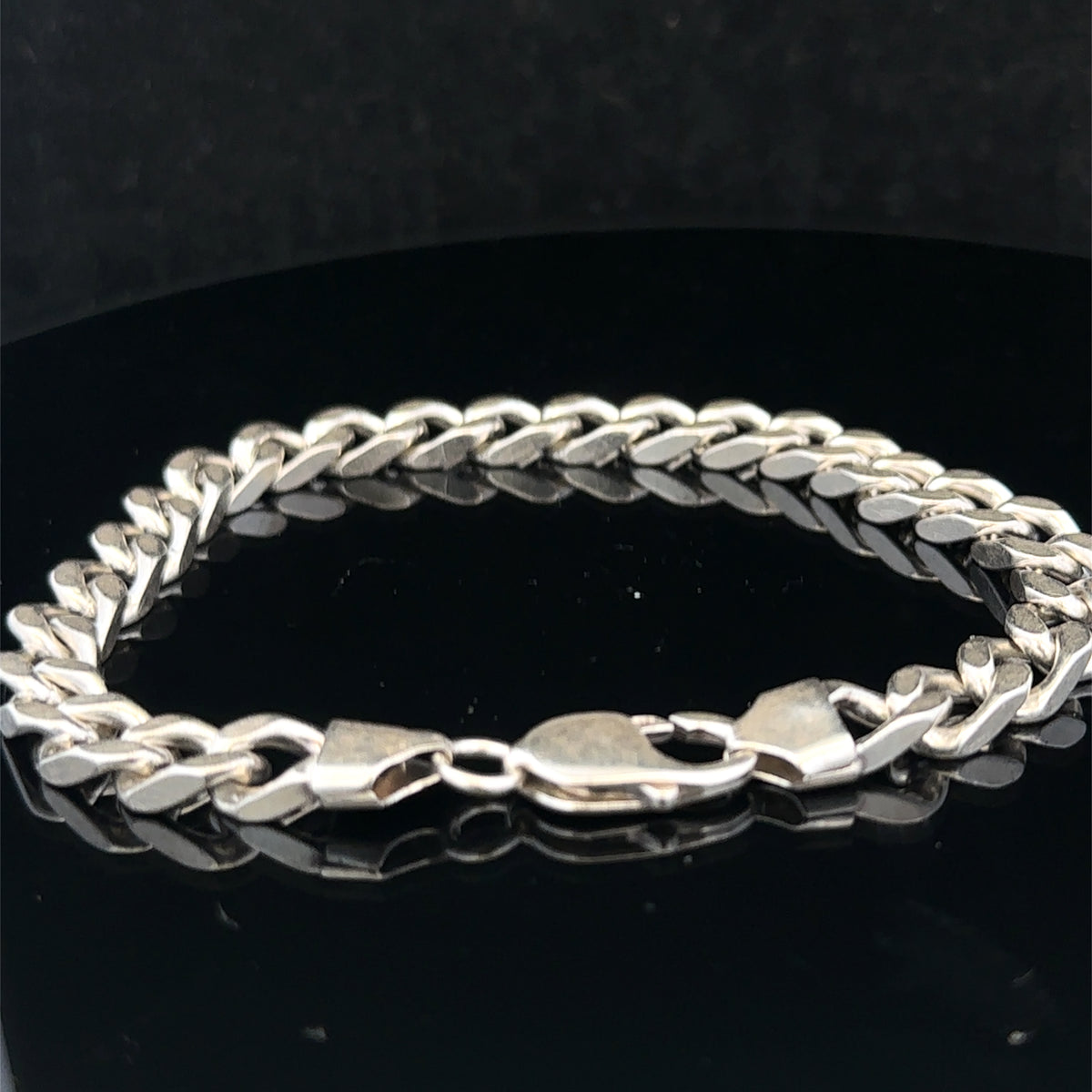 Silver curb bracelet 33.2g (sh26907b)