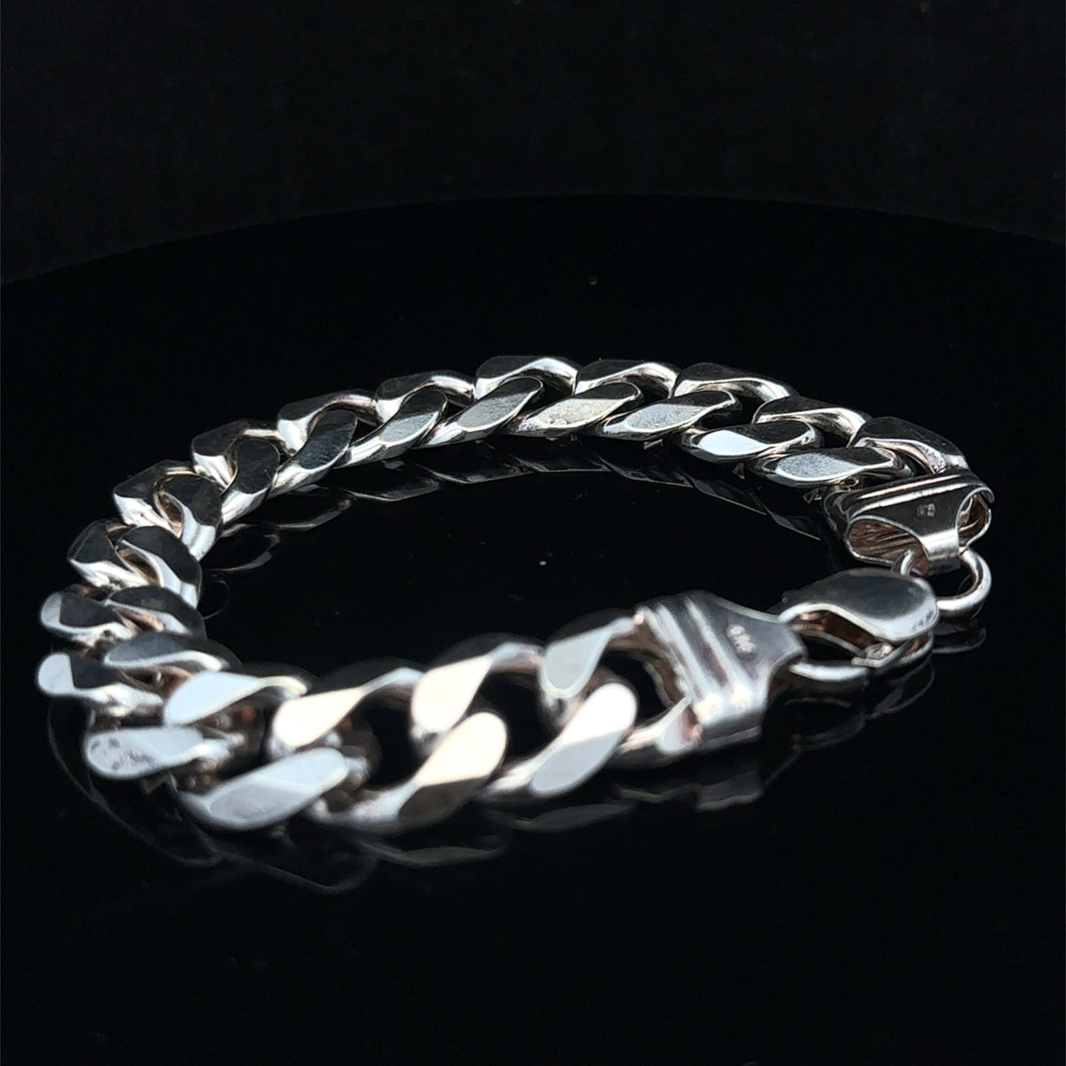 Silver curb bracelet 52.9g (sh26381b)