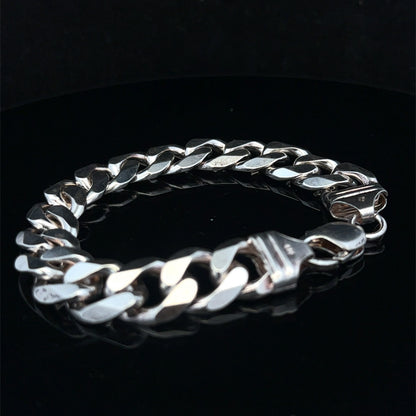 Silver curb bracelet 52.9g (sh26381b)