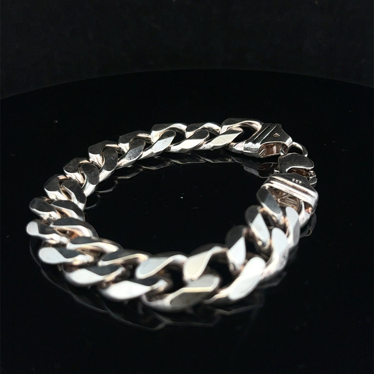 Silver curb bracelet 52.9g (sh26381b)
