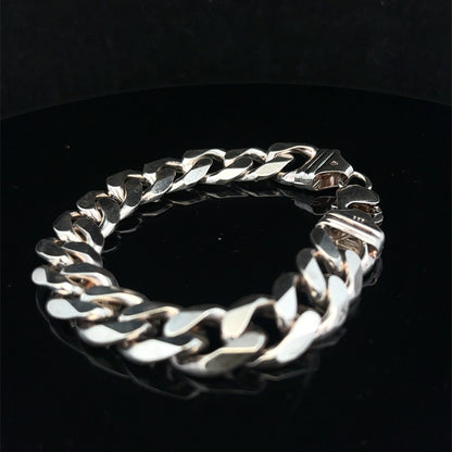 Silver curb bracelet 52.9g (sh26381b)