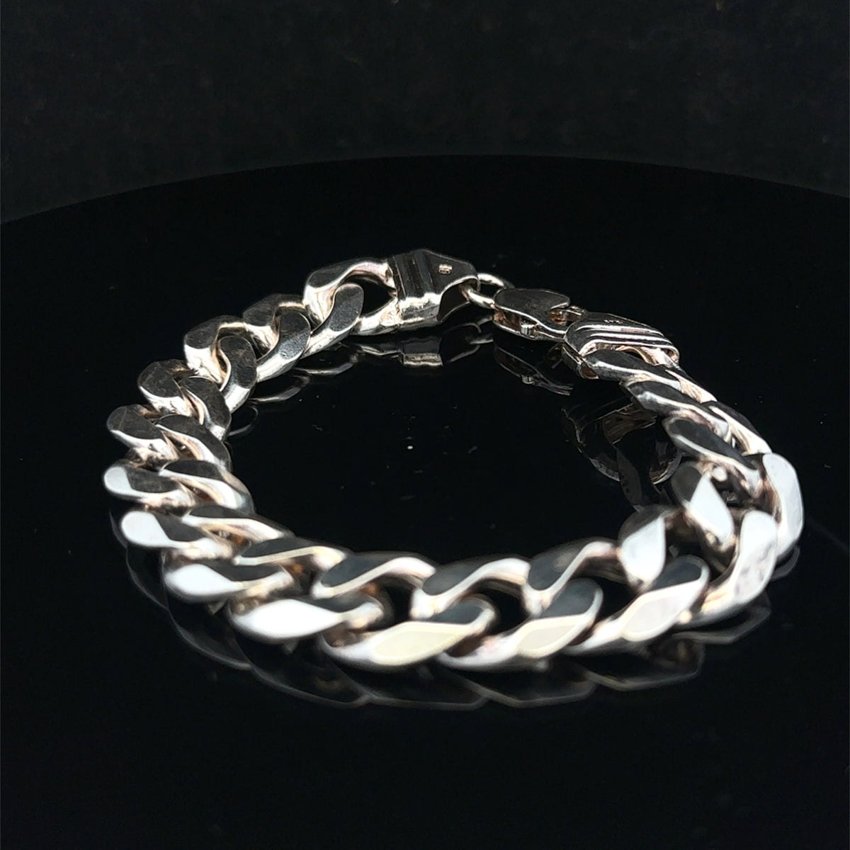Silver curb bracelet 52.9g (sh26381b)