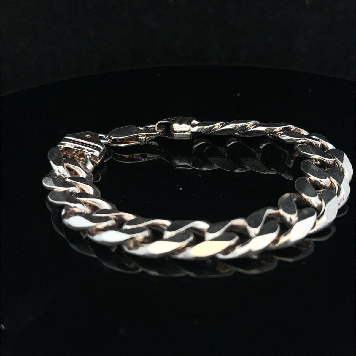 Silver curb bracelet 52.9g (sh26381b)