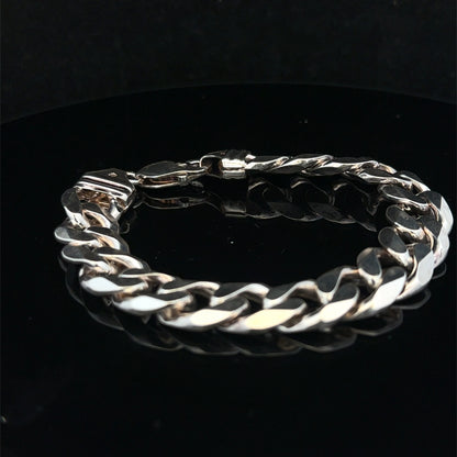 Silver curb bracelet 52.9g (sh26381b)