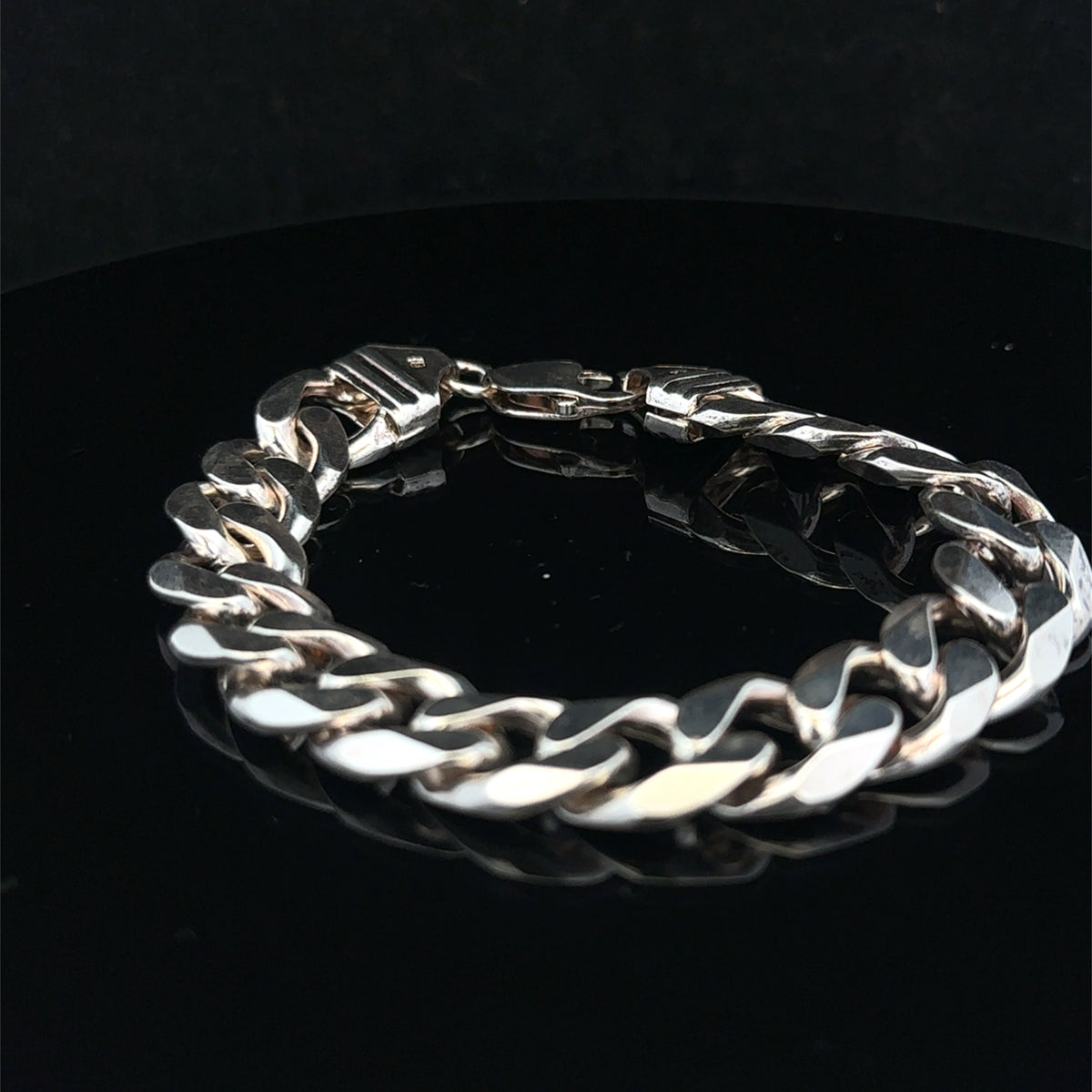 Silver curb bracelet 52.9g (sh26381b)