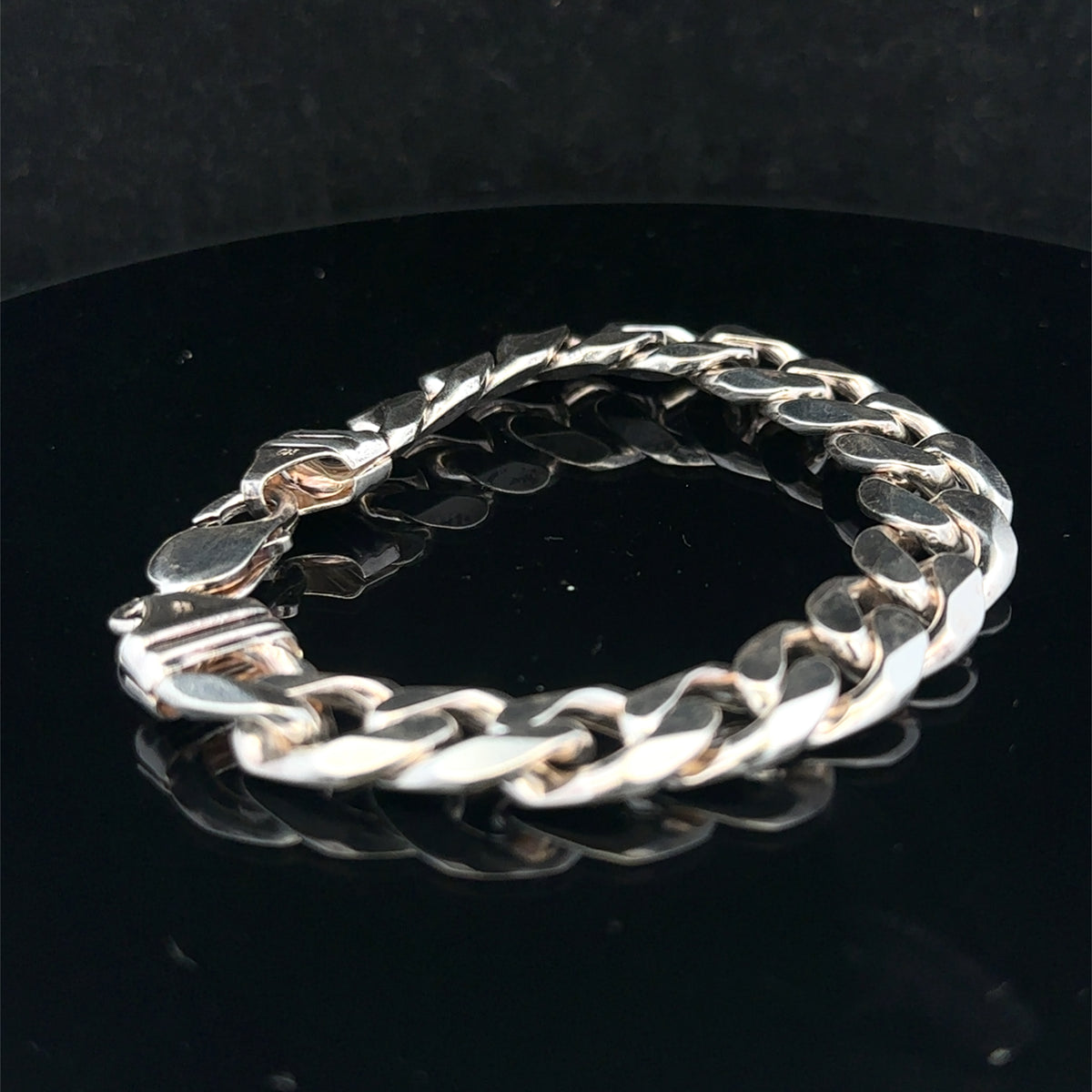 Silver curb bracelet 52.9g (sh26381b)