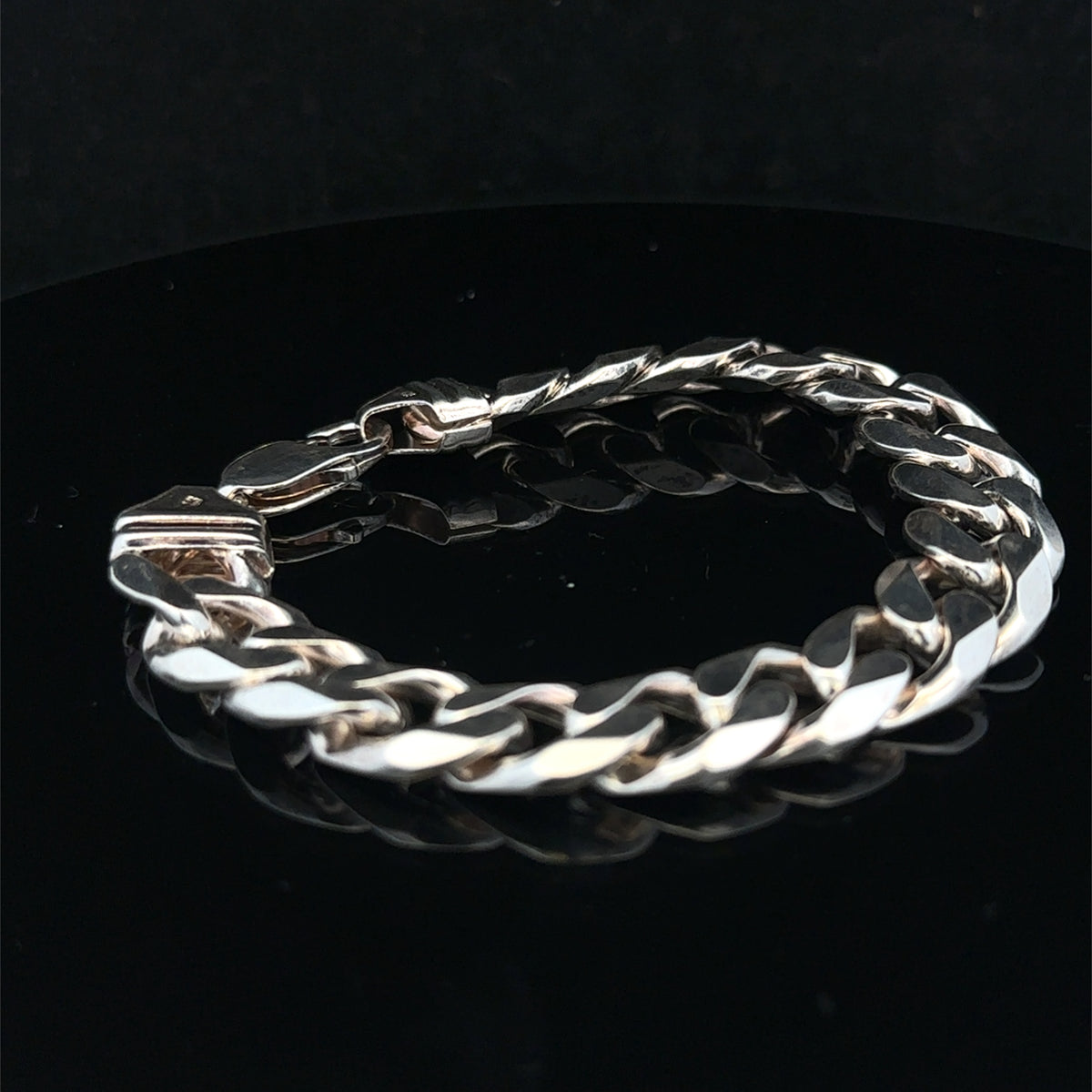 Silver curb bracelet 52.9g (sh26381b)