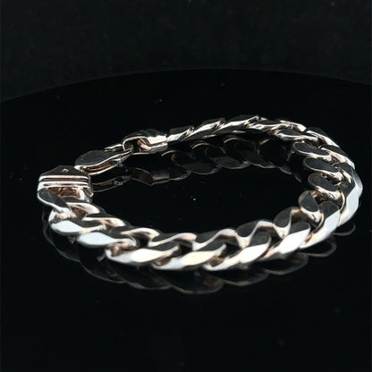Silver curb bracelet 52.9g (sh26381b)