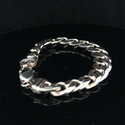 Silver curb bracelet 52.9g (sh26381b)