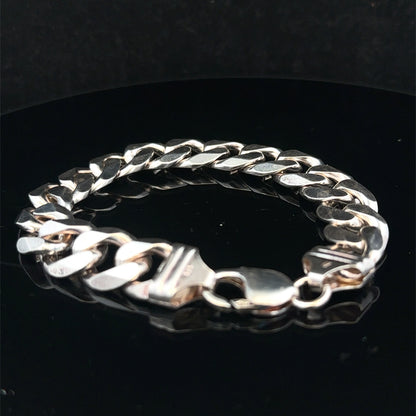 Silver curb bracelet 52.9g (sh26381b)