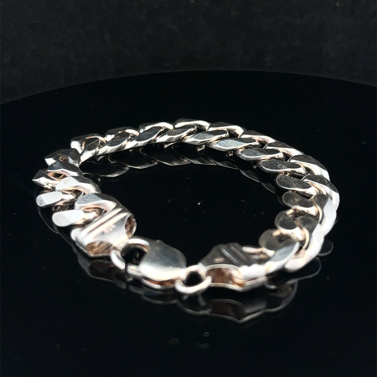 Silver curb bracelet 52.9g (sh26381b)